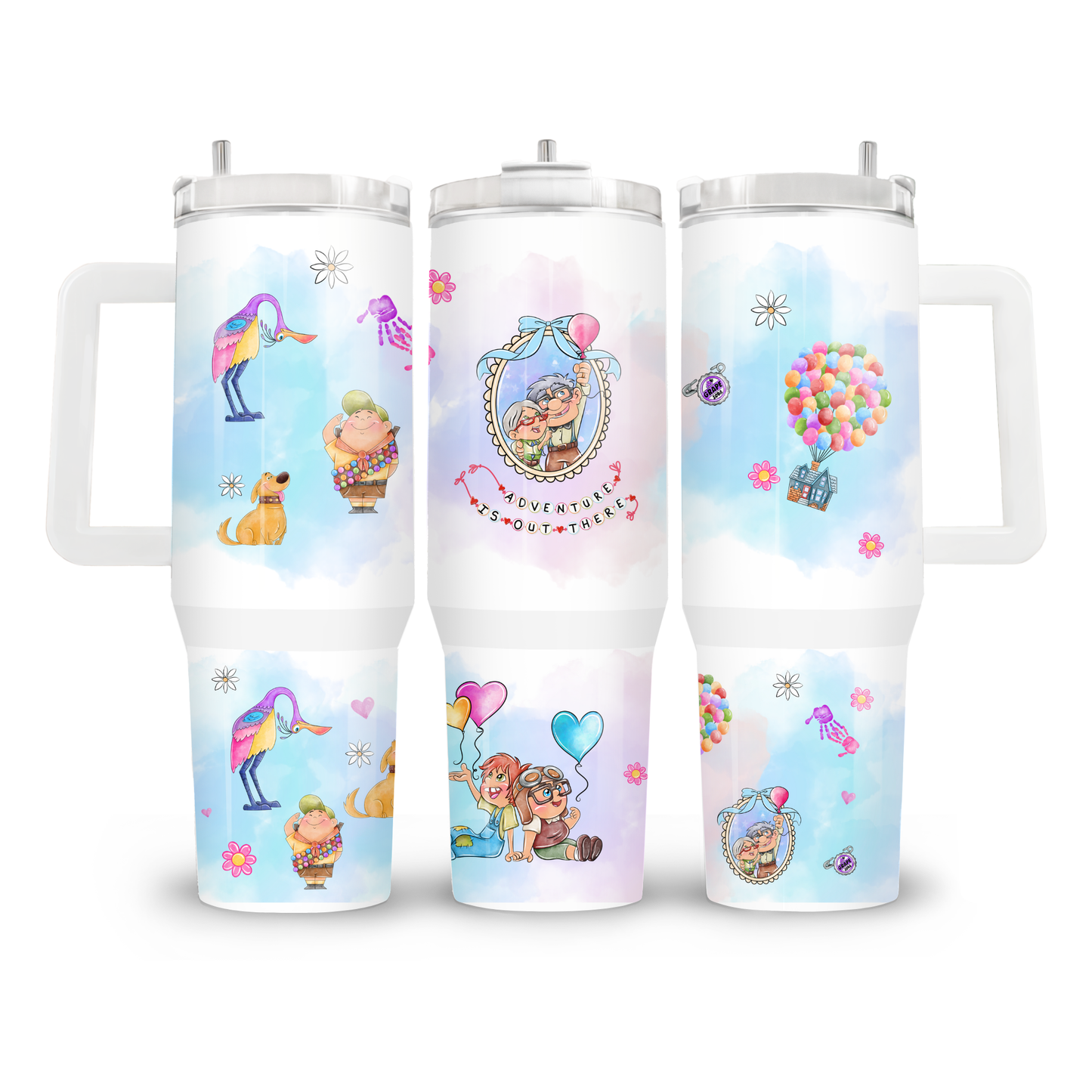✨ Magic Sips 40oz Tumbler – With Handle & Straw - Carl and Ellie