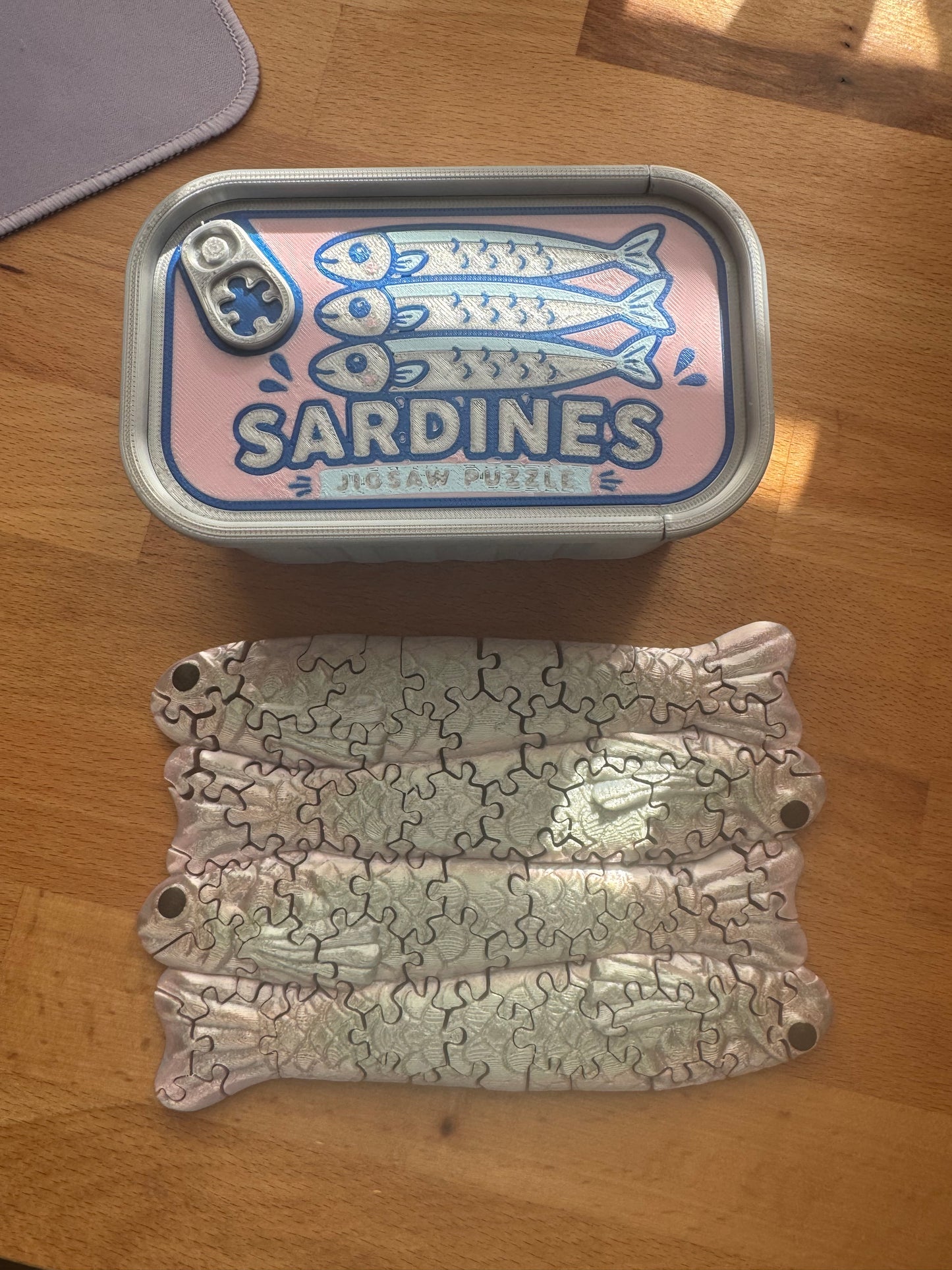 Sardines Jigsaw Puzzle – 58-delige Puzzel in Sardineblikje