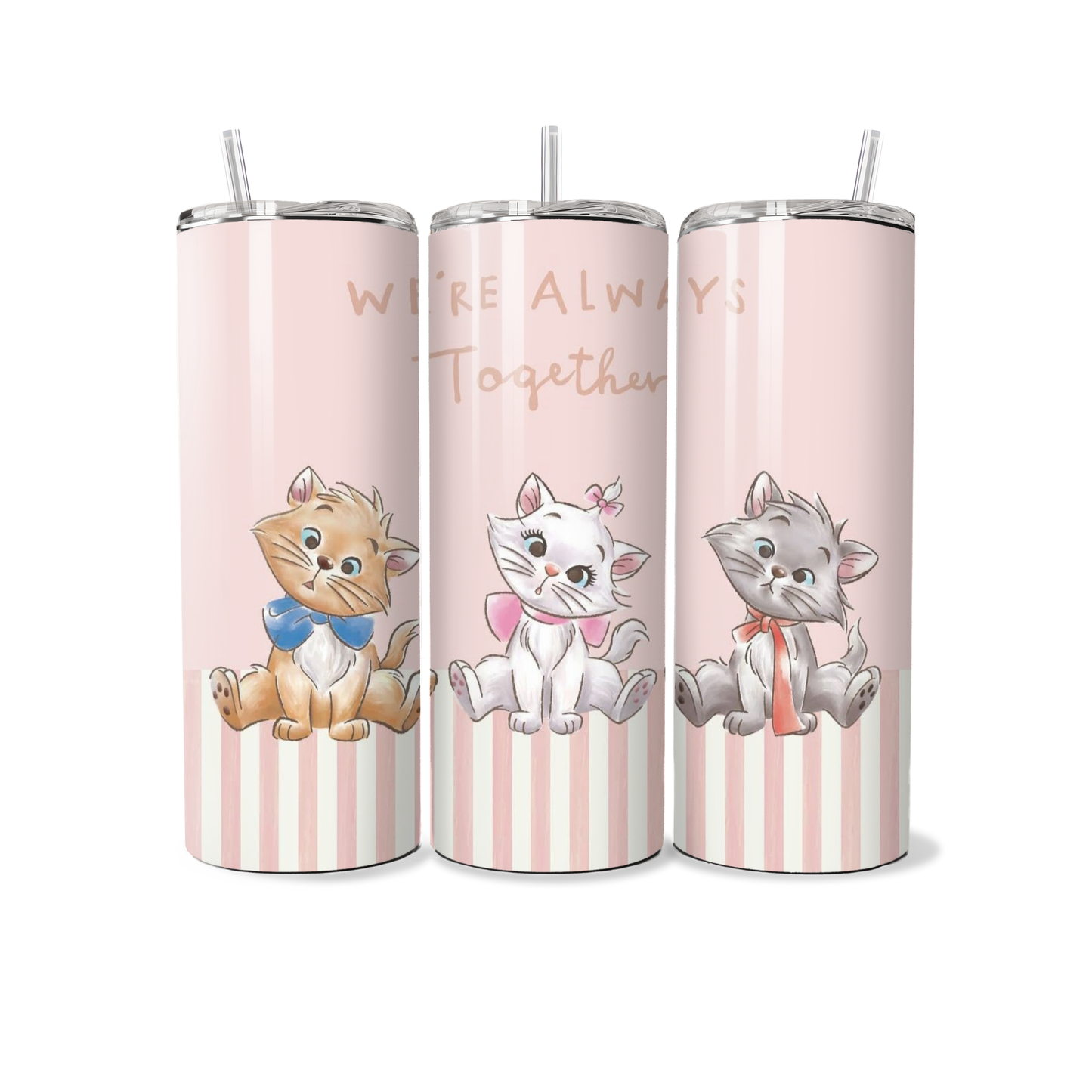 Aristocats Kittens Tumbler 20oz β Weβre Always Together