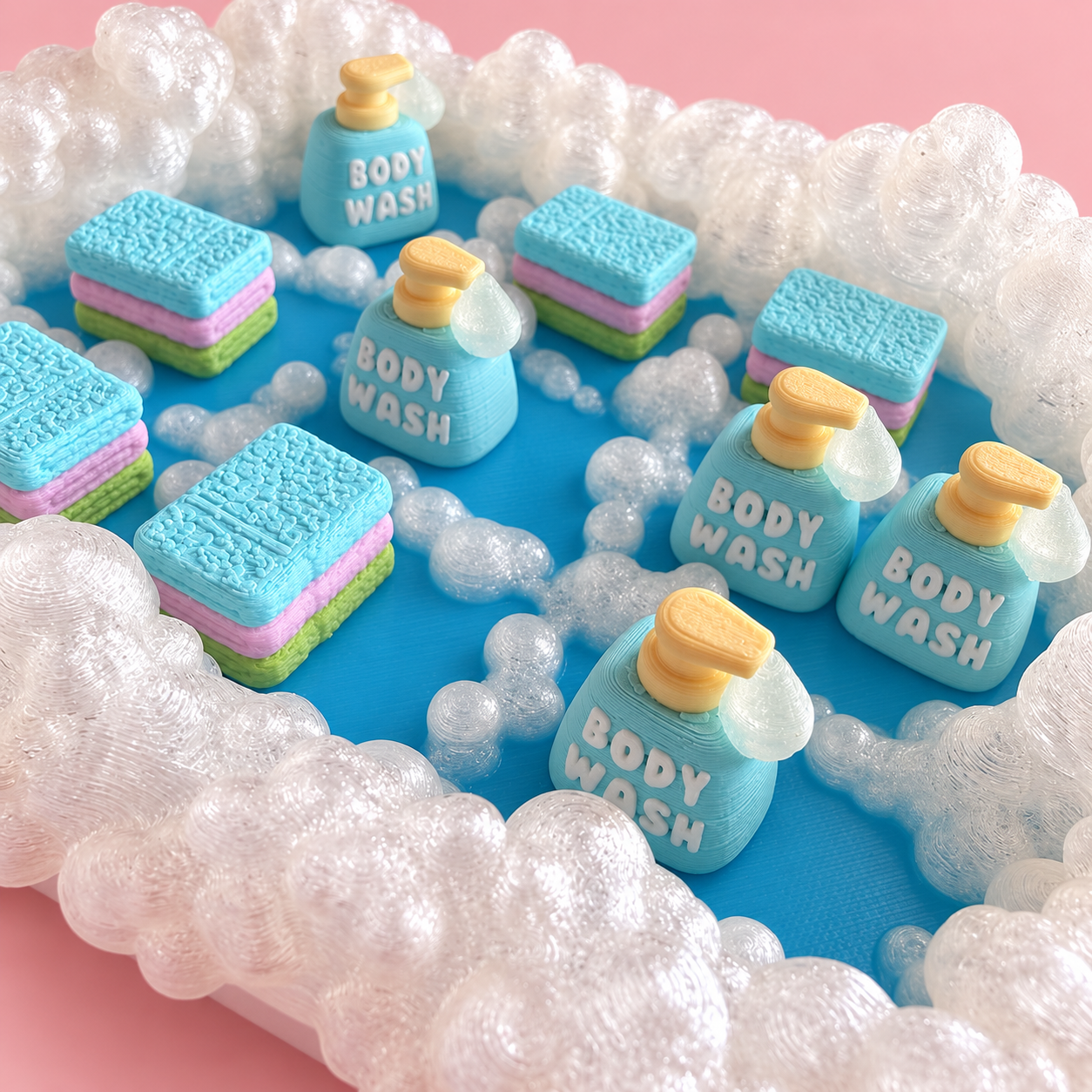 Bathtub Tic Tac Toe – 3D-geprint Boter-kaas-en-eieren Spel