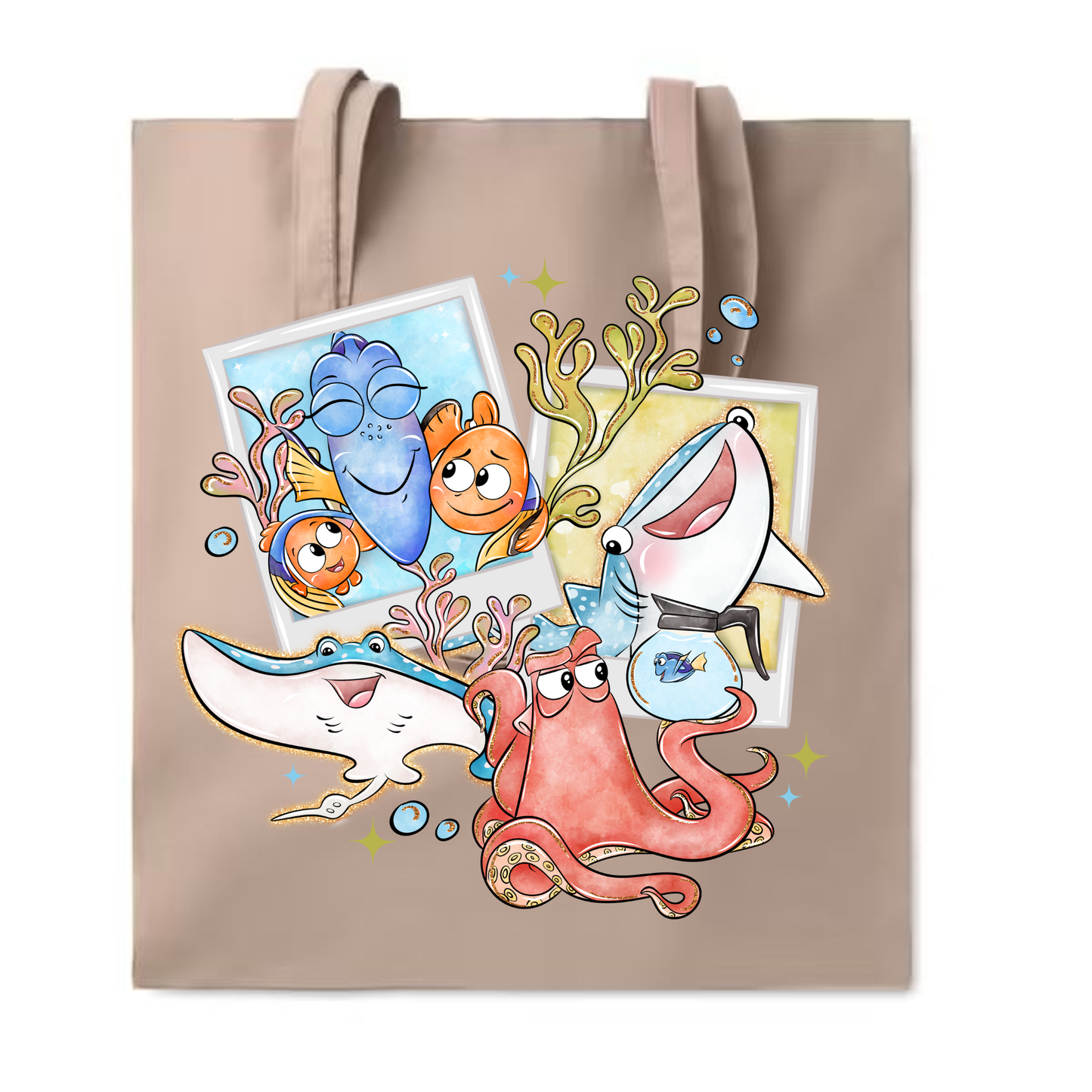 Cotton Shopping Bag with Cheerful Print