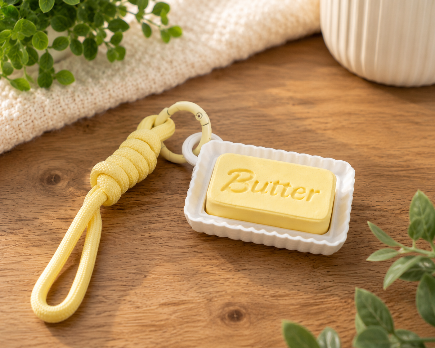 3D Butter Clicker mit Schlüsselanhänger – Fidget Clicker Butterdose