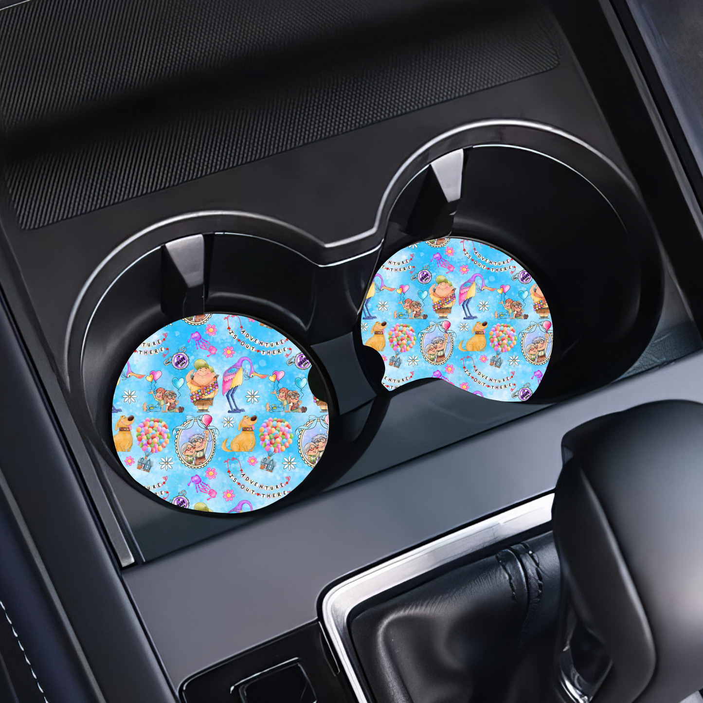 Car Coasters Carl and Ellie (Set of 2)