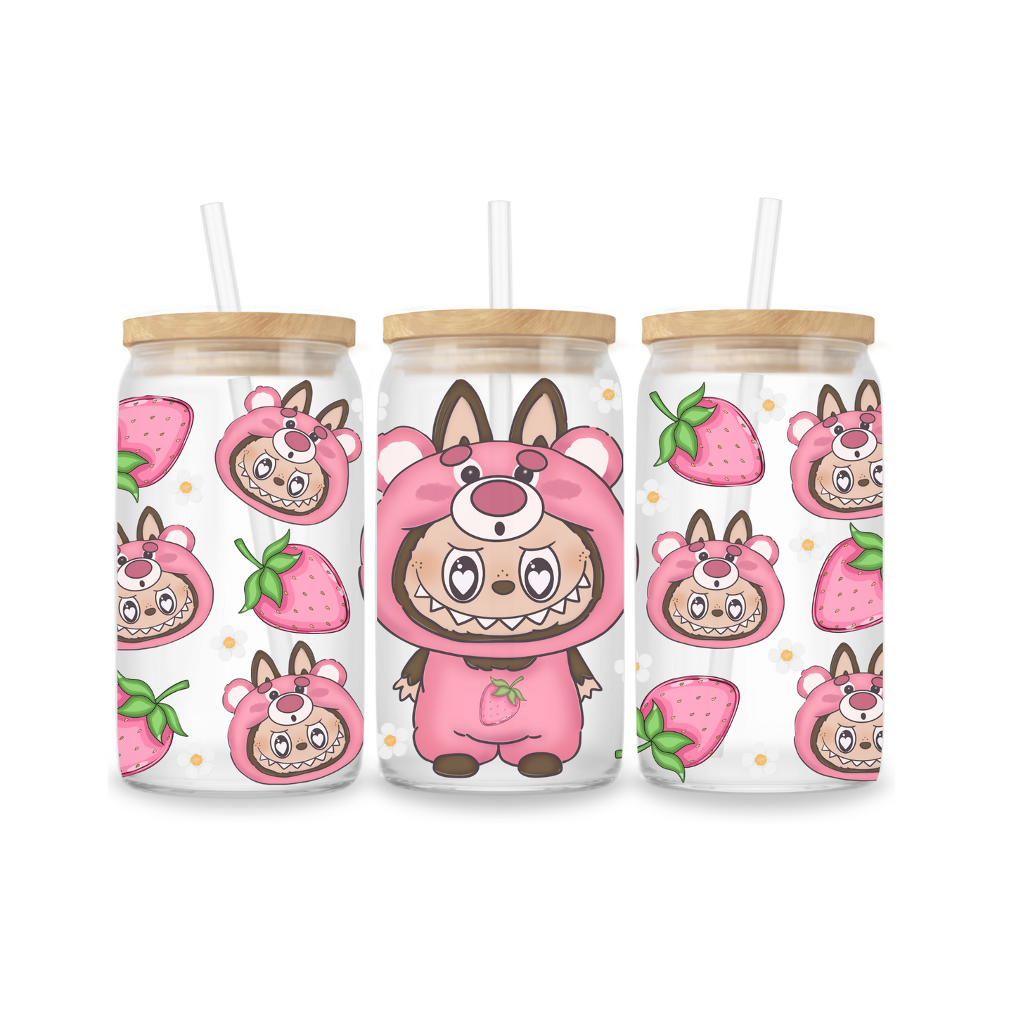 Glass Iced Coffee Cup 16oz - La Bubu