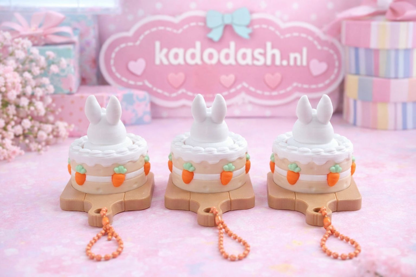Bunny Fidget Clicker Schlüsselanhänger | Cute 3D-Druck