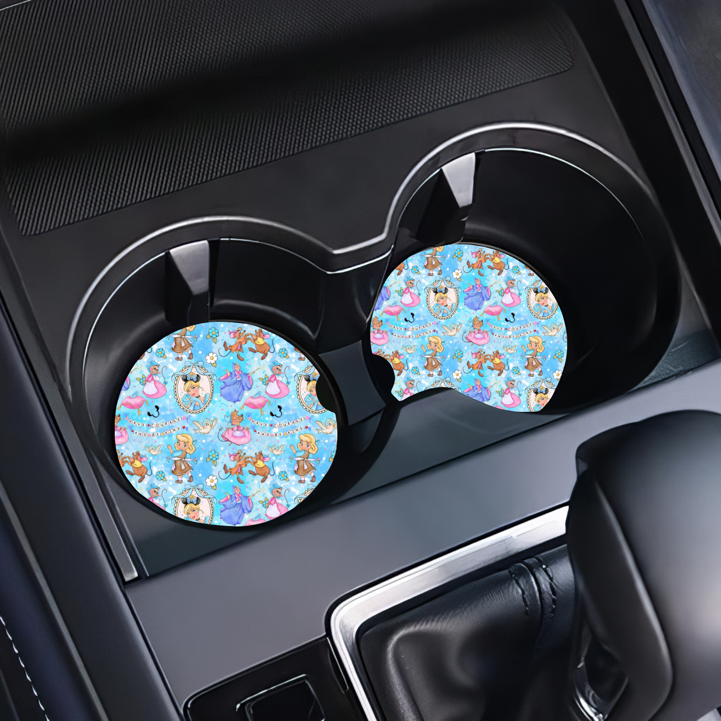 Car Coasters Princess C (Set of 2)