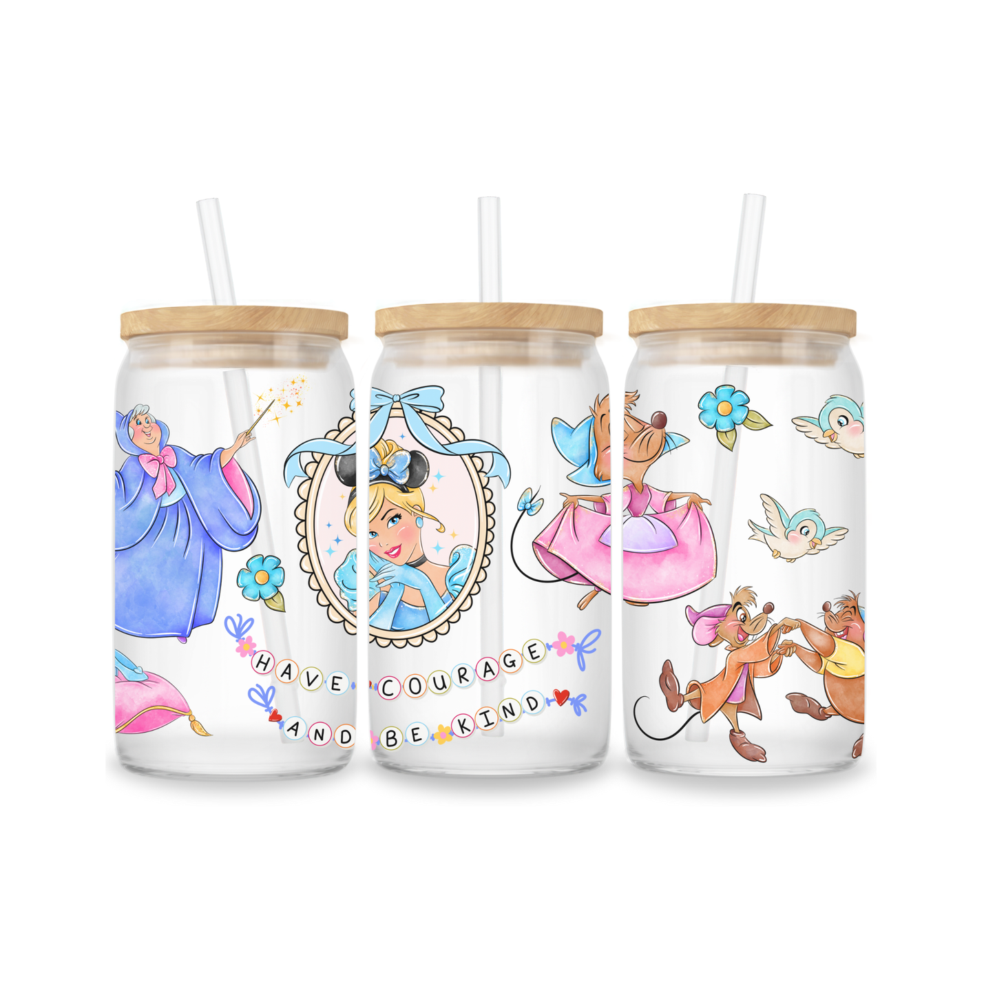 Glas Eiskaffeebecher 16oz - Prinzessin C