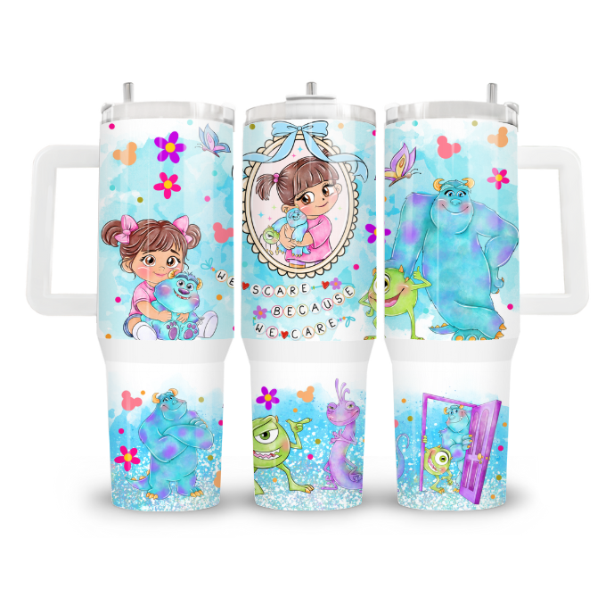 ✨ Magic Sips 40oz Disney Tumbler – Met Handvat & Rietje - Monsters