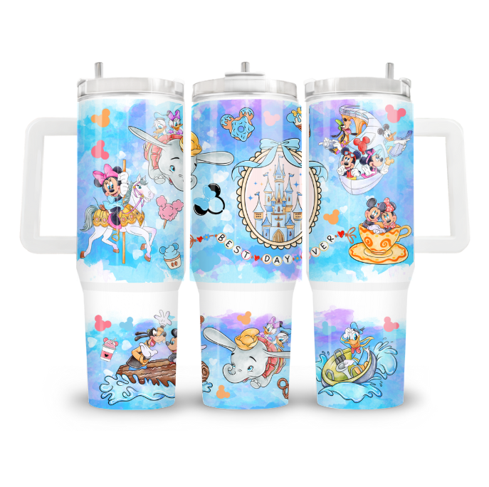 ✨ Magic Sips 40oz Tumbler – With Handle & Straw - Best Day Ever