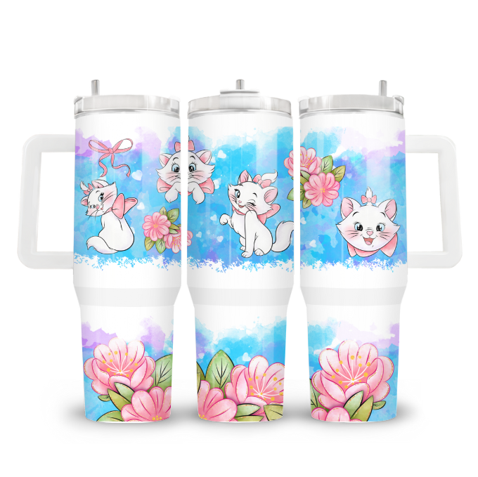 ✨ Magic Sips 40oz Tumbler – With Handle & Straw - Marie