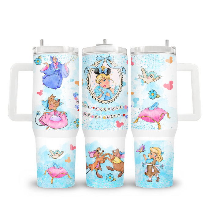 ✨ Magic Sips 40oz Tumbler – Met Handvat & Rietje - Princess C