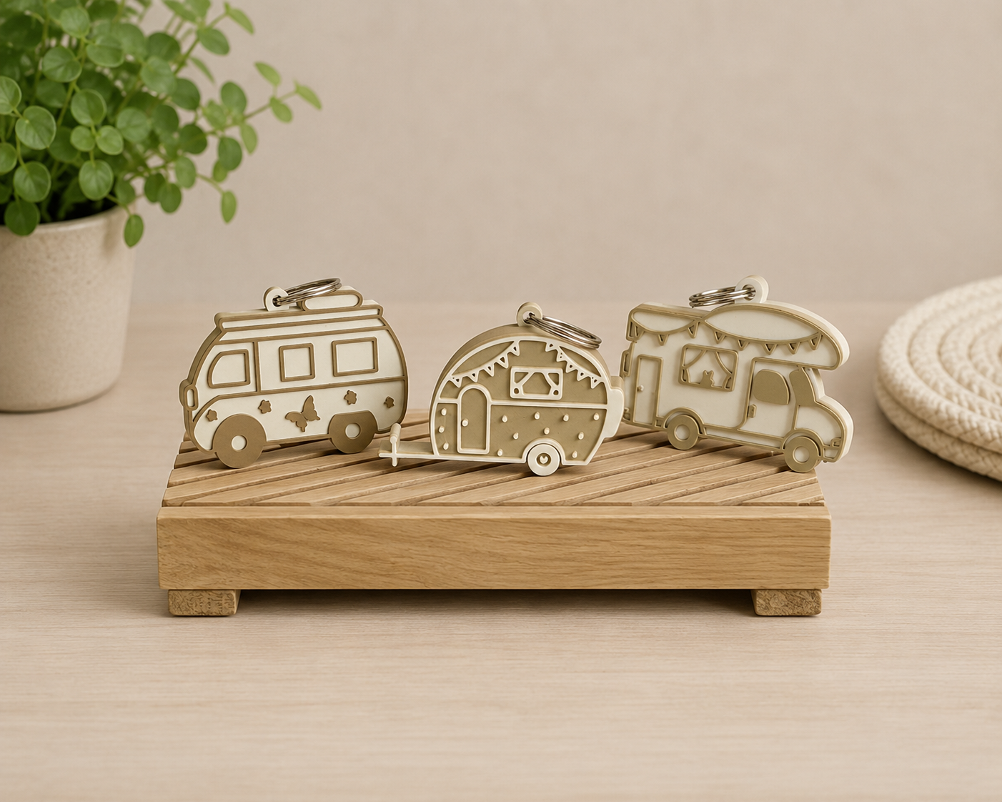 Camping Sleutelhanger – 3D Geprint