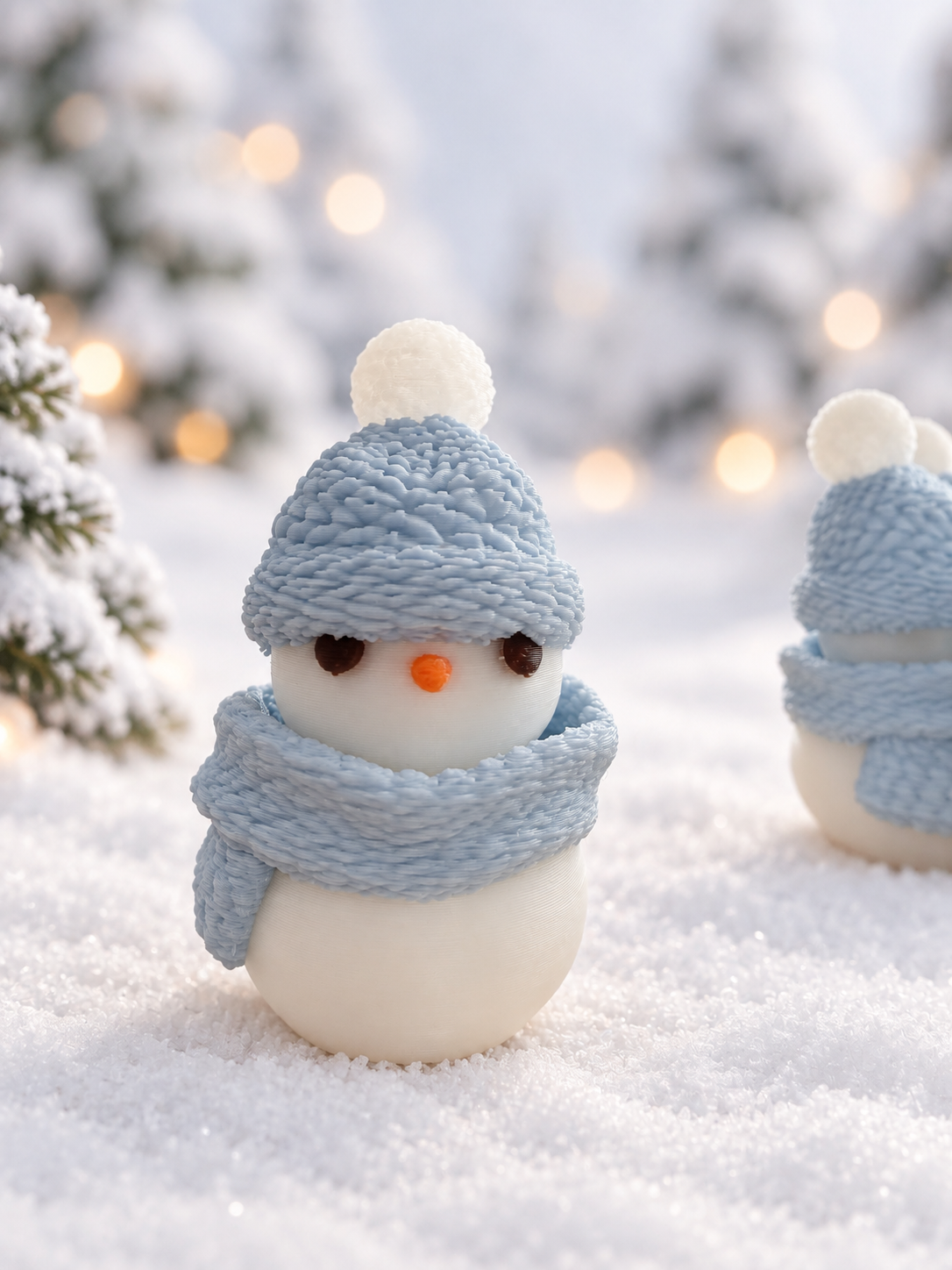 Snowman Fidget Clicker – 3D Printed