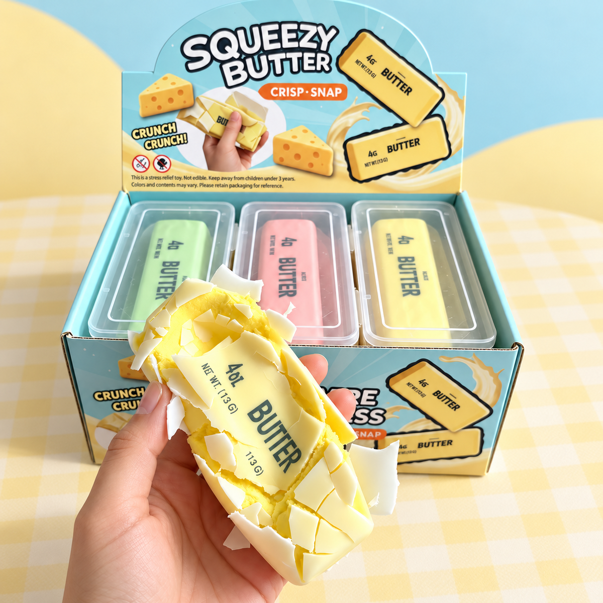 Squeezy Wax Boter – knisperende ASMR-klei