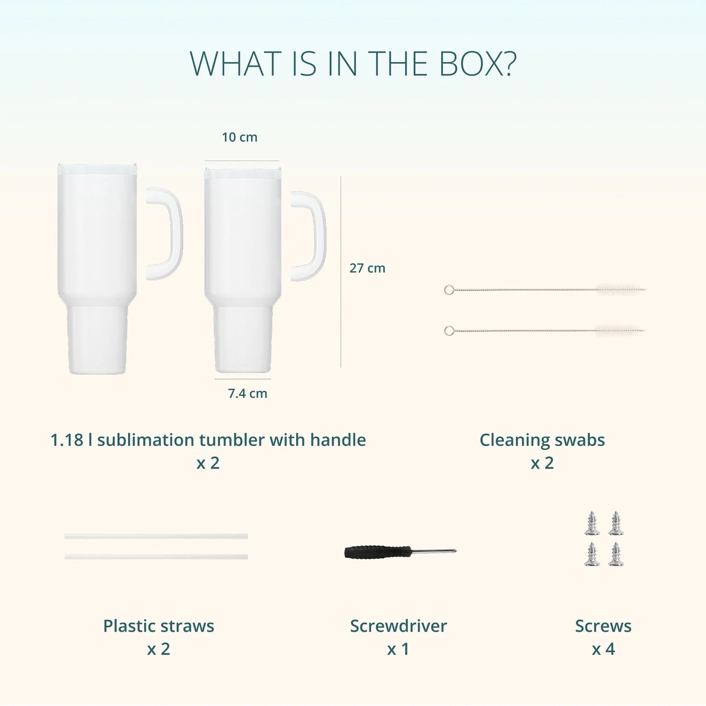LOKLiK 40 oz Sublimatie Tumblers met Handvat – 2 stuks