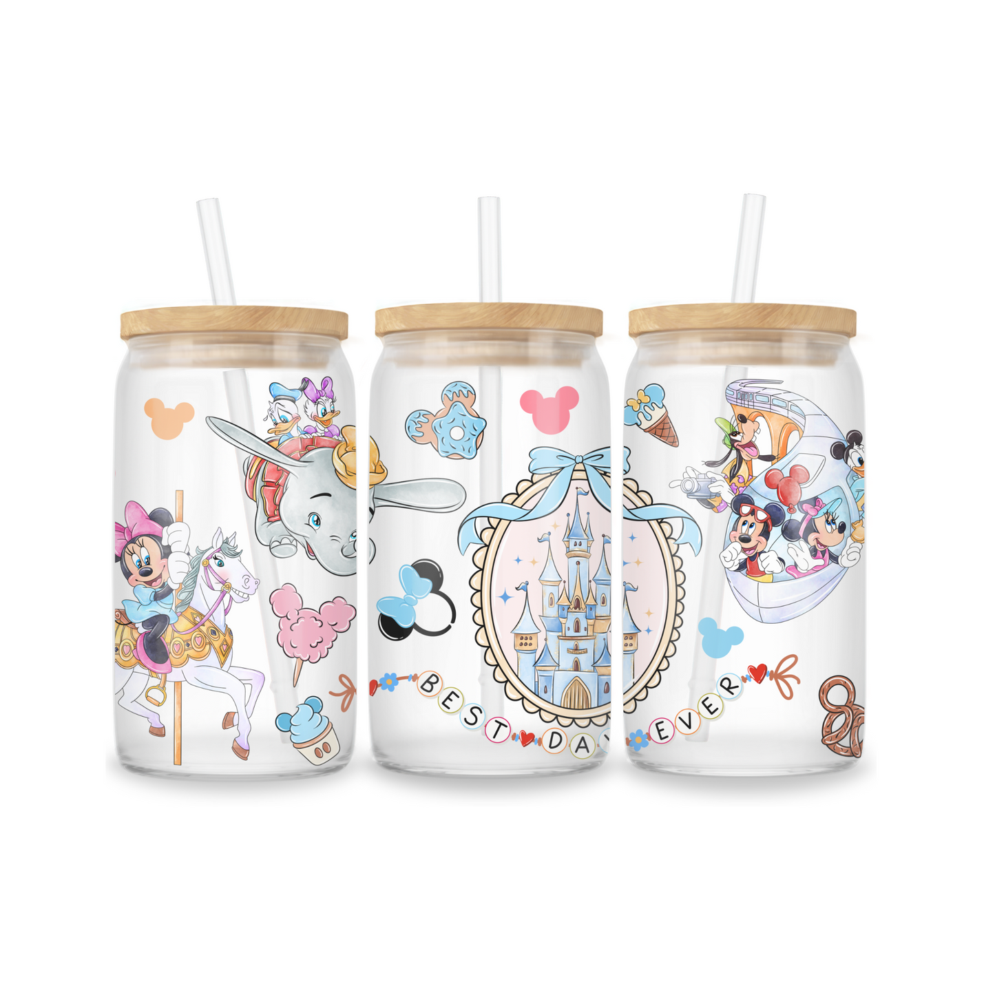 Glazen Iced Coffee Cup 16oz - Magical Day