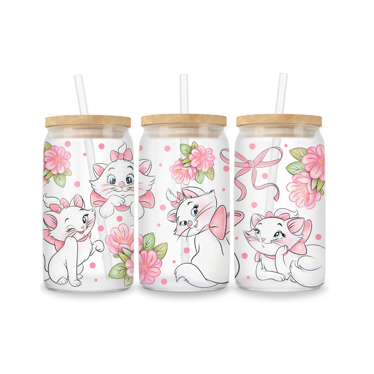 Glass Iced Coffee Cup 16oz - Marie