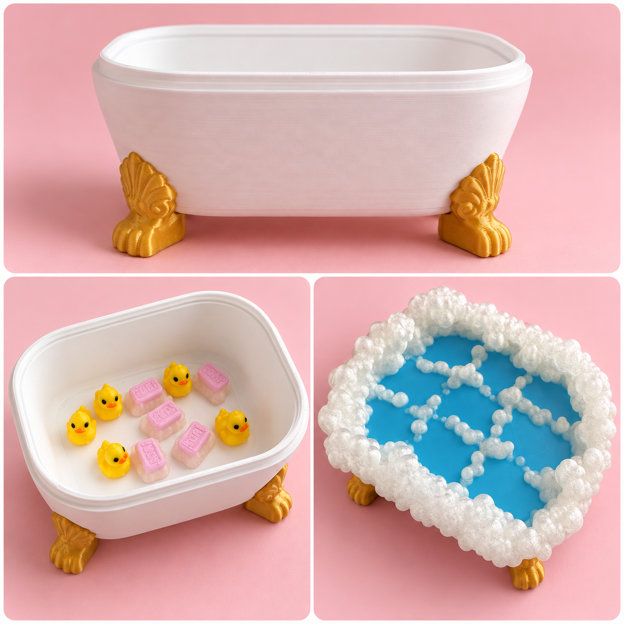 Bathtub Tic Tac Toe – 3D-geprint Boter-kaas-en-eieren Spel