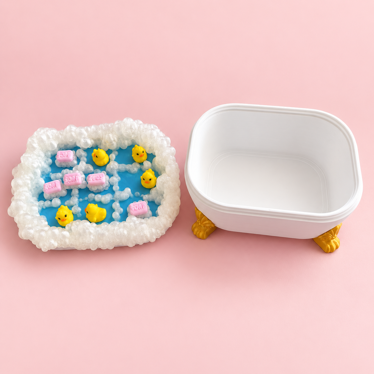 Bathtub Tic Tac Toe – 3D-geprint Boter-kaas-en-eieren Spel