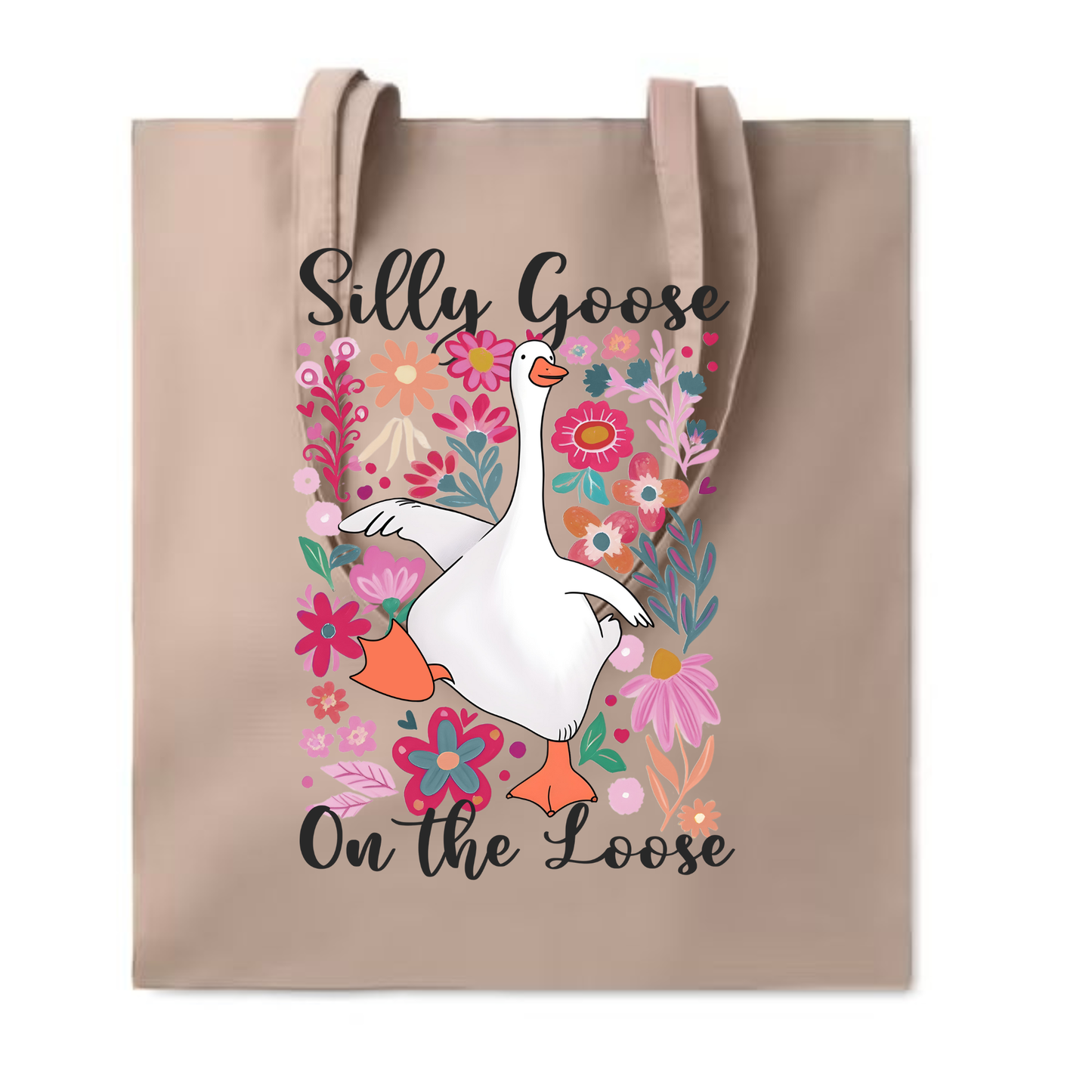 Cotton Shopping Bag with Cheerful Print