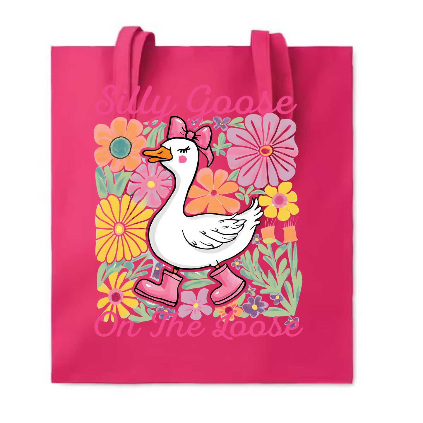 Cotton Shopping Bag with Cheerful Print