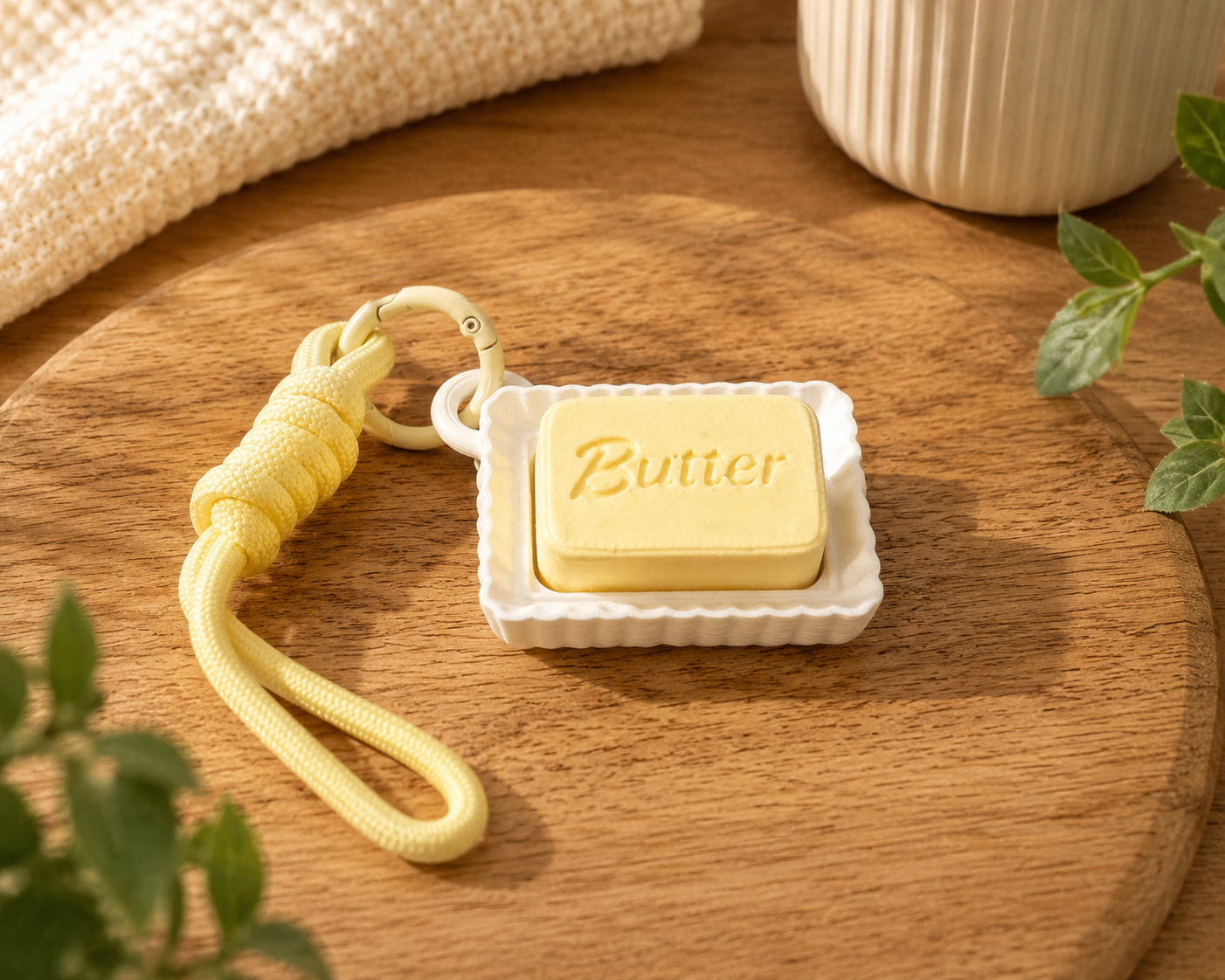 3D Butter Clicker mit Schlüsselanhänger – Fidget Clicker Butterdose