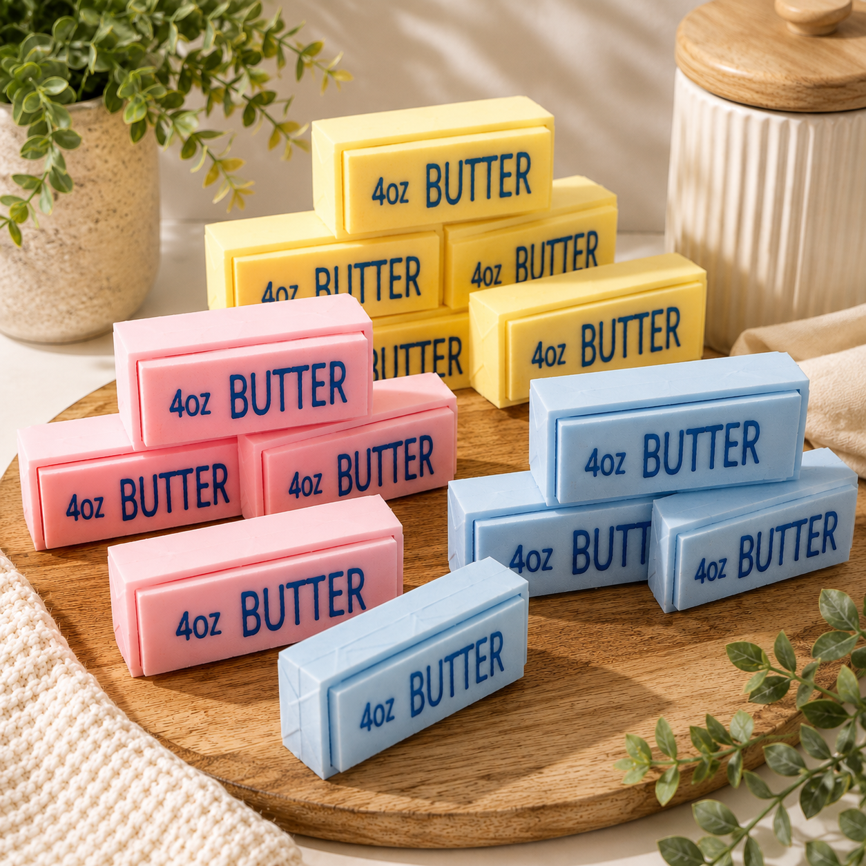 3D Fidget Clicker Butter – Butter Clicker | Erhältlich in Gelb, Rosa & Hellblau