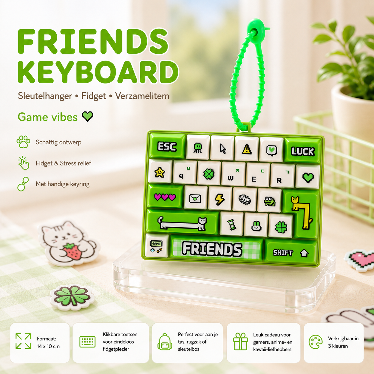 Friends Keyboard Fidget Sleutelhanger