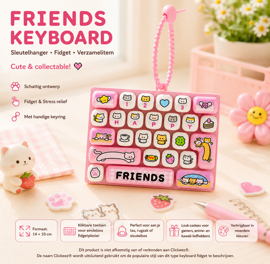 Friends Keyboard Fidget Keychain
