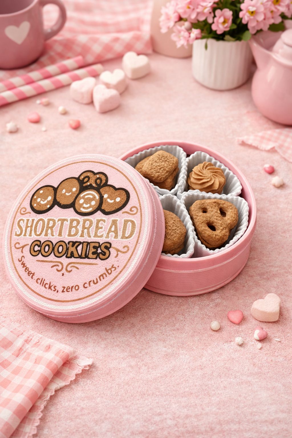 3D-gedruckte Keksdose mit Fidget-Clickern – Shortbread-Stil