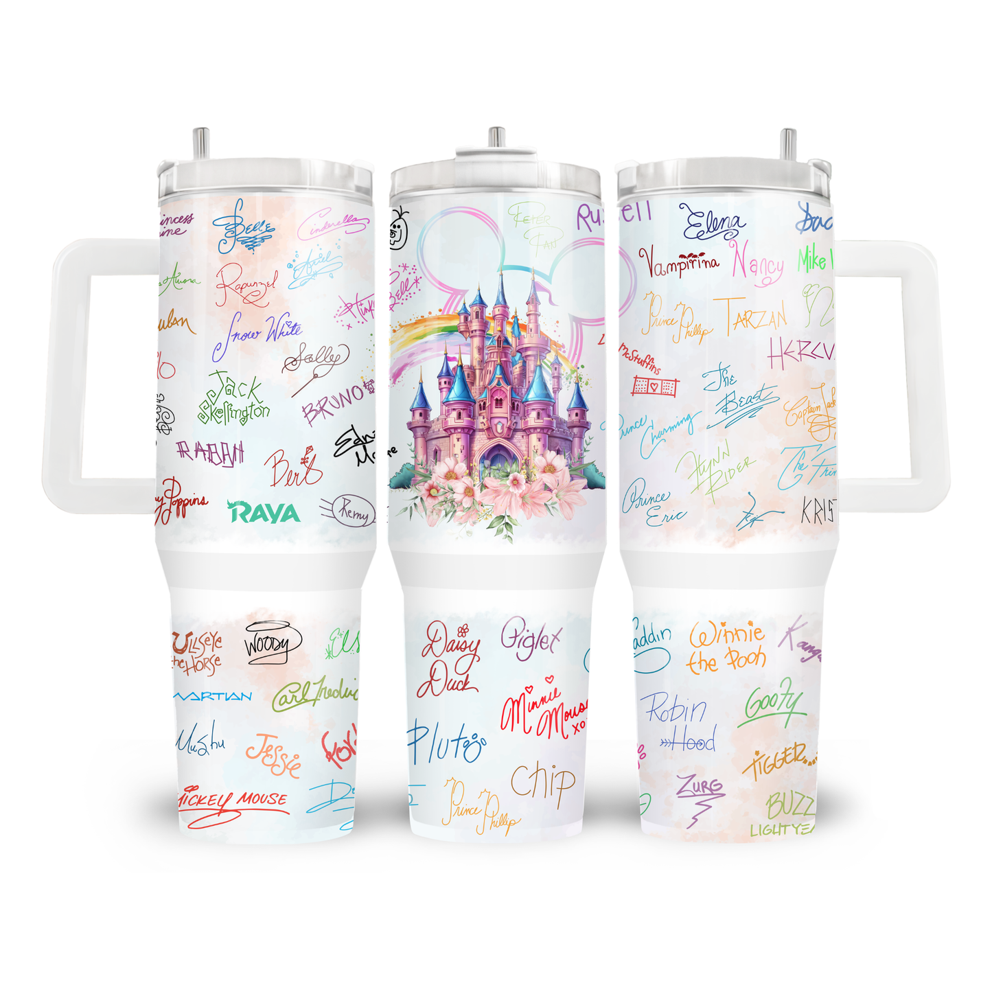 ✨ Magic Sips 40oz Disney Tumbler – With Handle & Straw