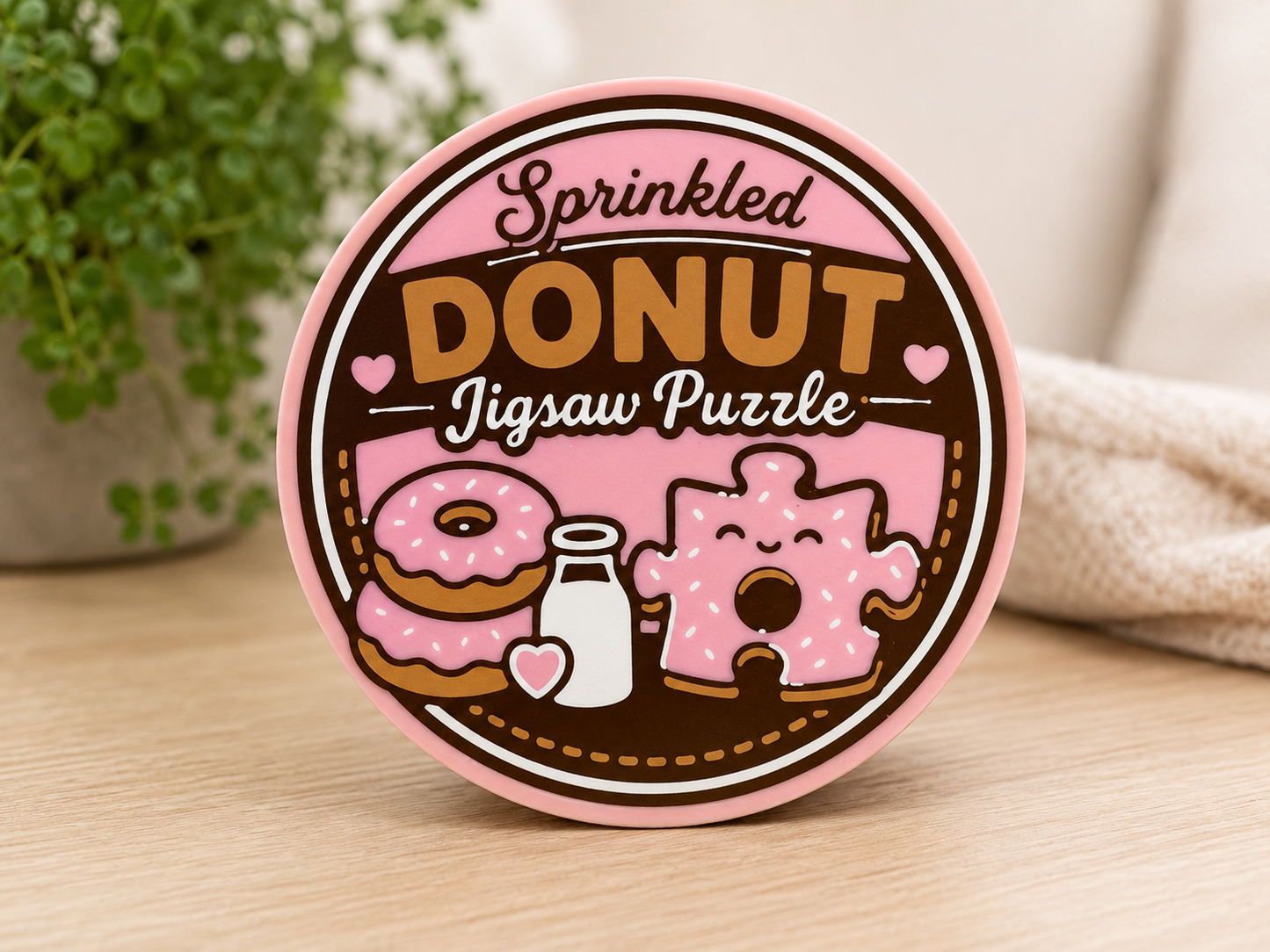 Donut Puzzel – 3D printed –  60 Stukjes – 15-16 cm – Inclusief Opbergdoos