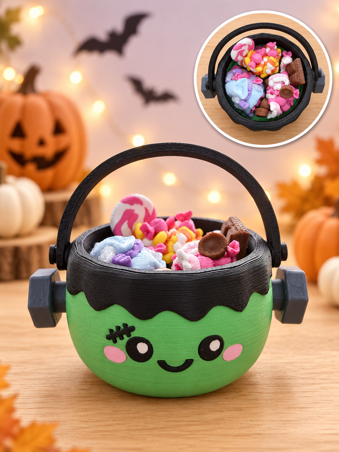Halloween Clicker Bucket – 3D-geprint met 3 clickers