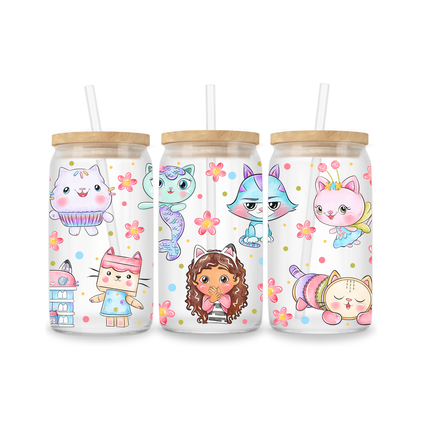 Glass Iced Coffee Cup 16oz - Gabby