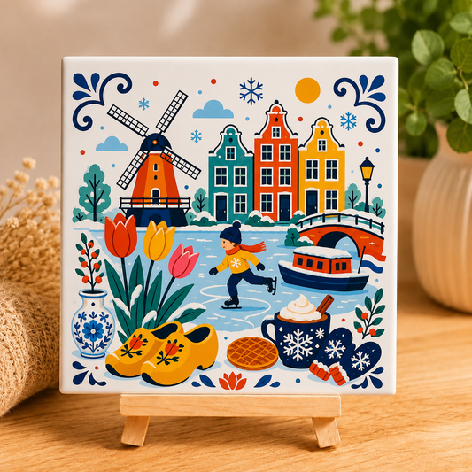 Tegeltje Holland Winter - 11x11xm
