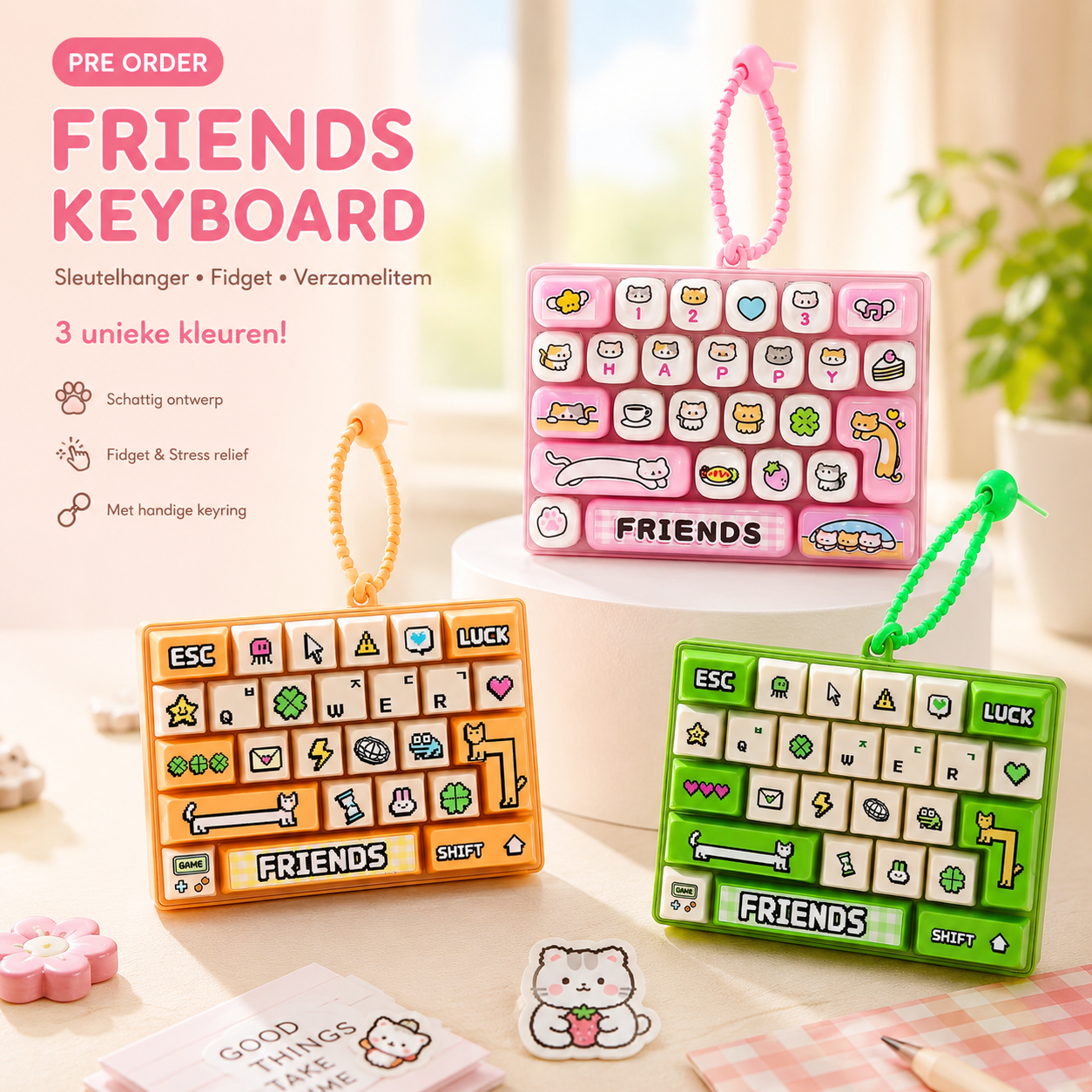 PRE ORDER! - Friends Keyboard Fidget Sleutelhanger