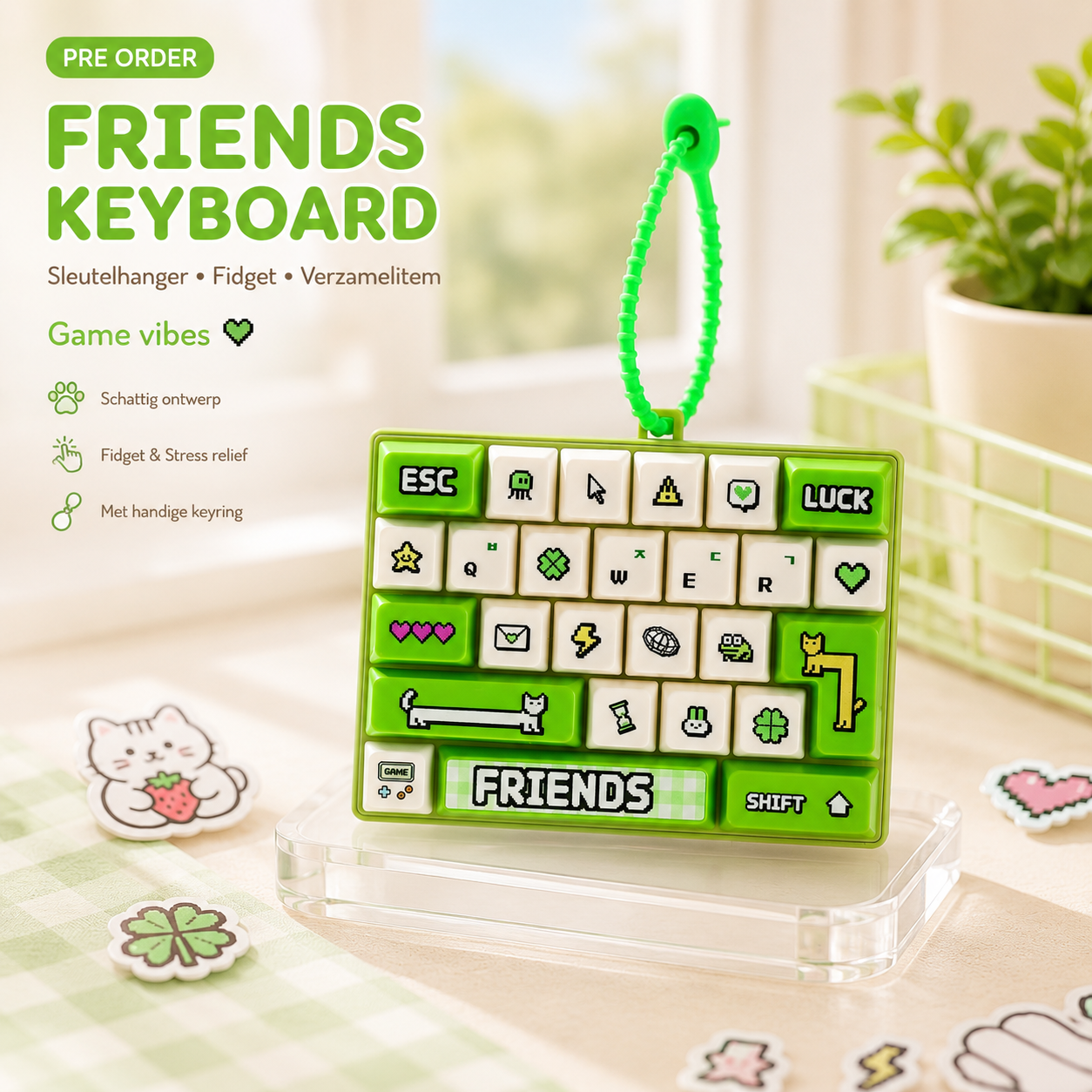PRE ORDER! - Friends Keyboard Fidget Sleutelhanger
