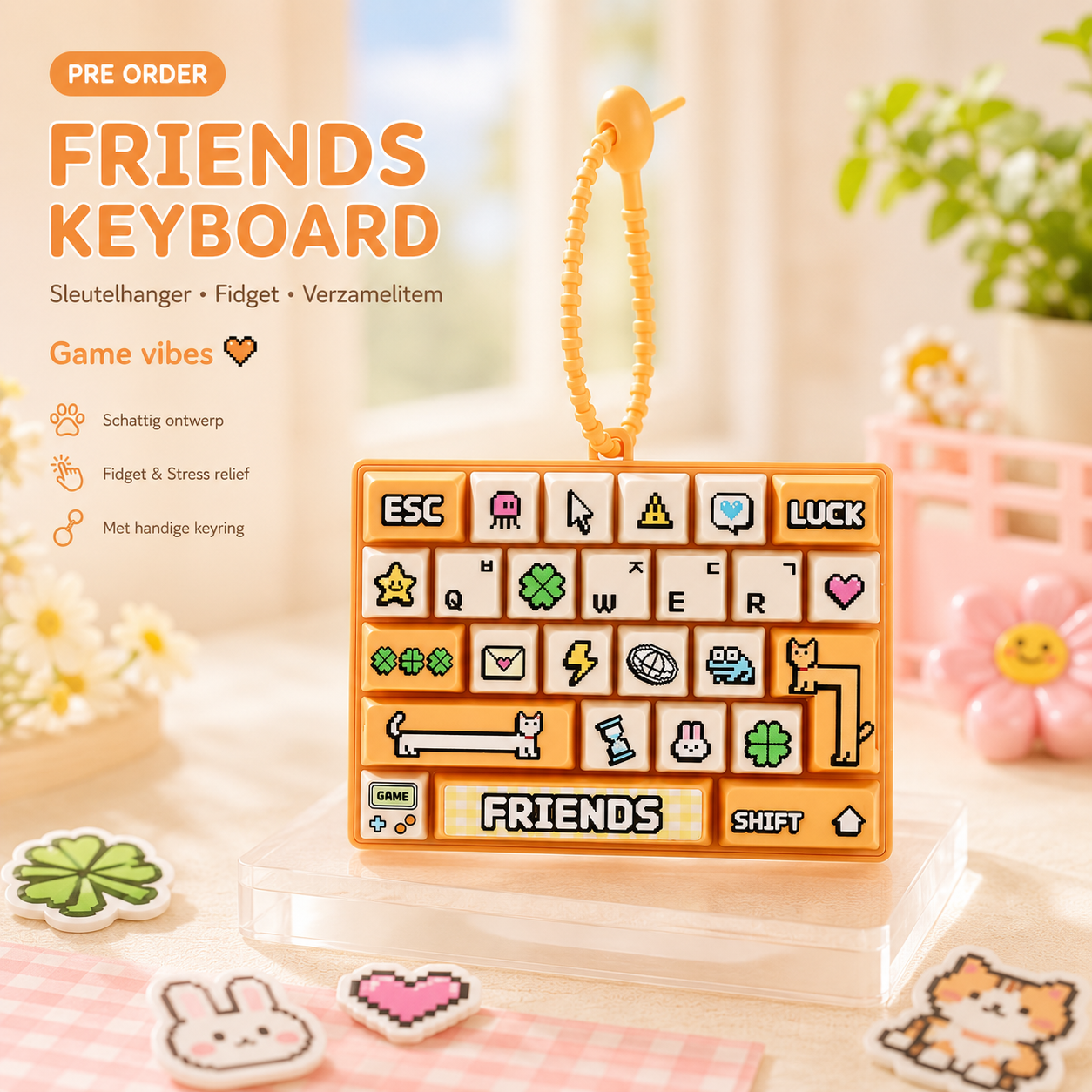 PRE ORDER! - Friends Keyboard Fidget Sleutelhanger