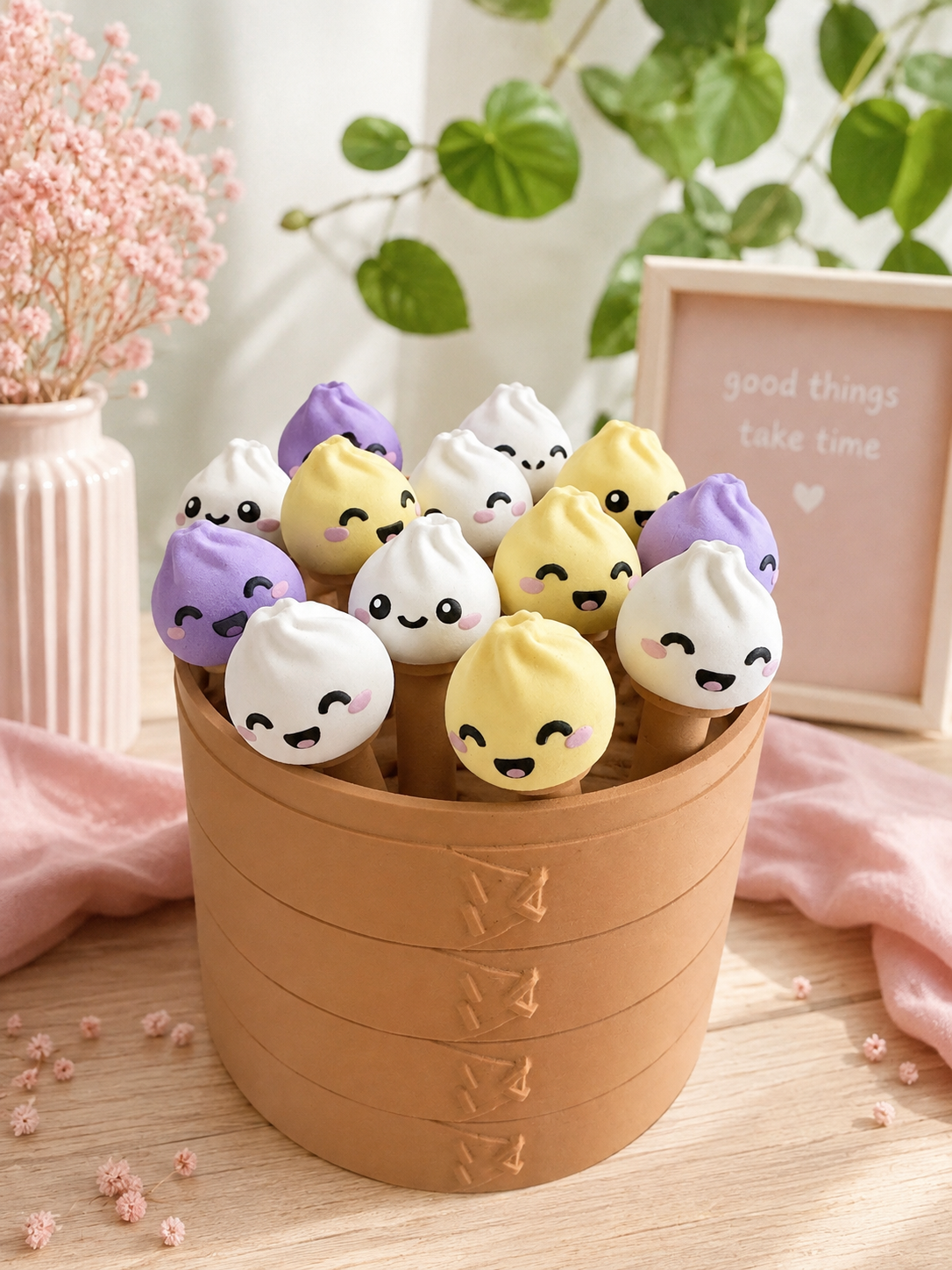 Kawaii Dumpling Clicker Pen – 3D Geprinte Fidget Pen
