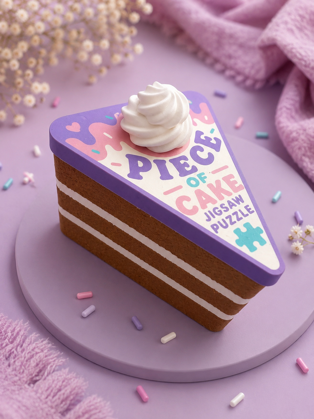 Piece of Cake™ 3D Geprinte Taartpuzzel met Bewaardoosje – 16 cm