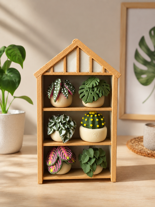 3D Geprint Mini Plantenkastje met Fidget Clicker Planten – Decoratie & Stress Relief