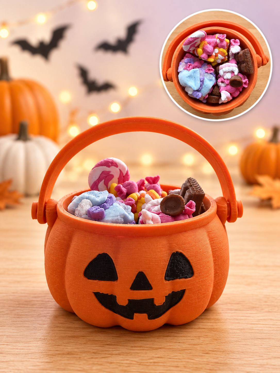 Halloween Clicker Bucket – 3D-geprint met 3 clickers