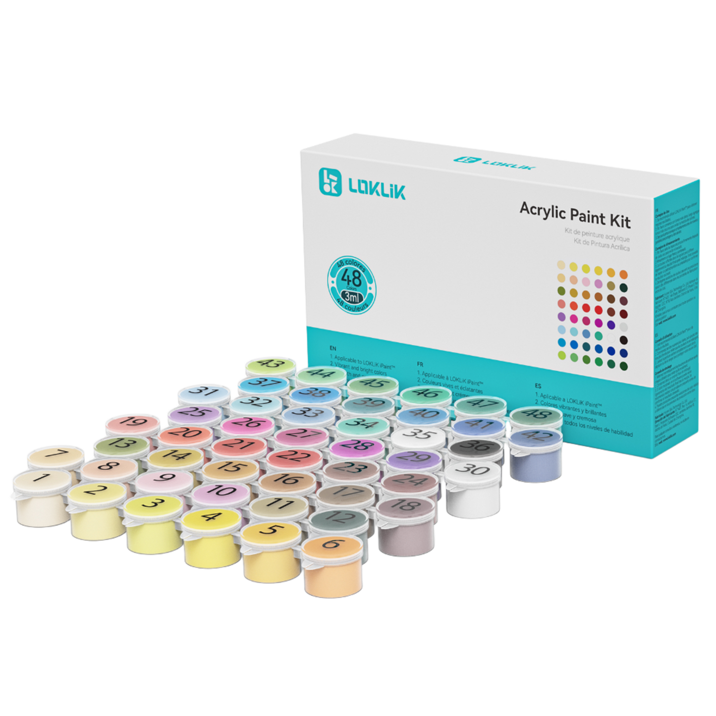 LOKLiK Acrylverfset - 48 kleuren